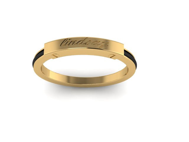 Yellow Gold Plated Monogram Bracelet